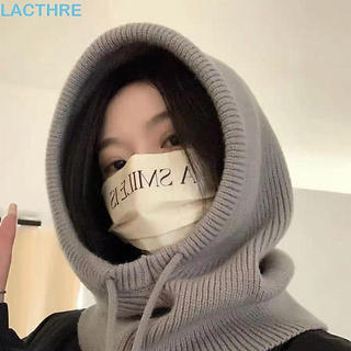 LACTHRE: gorro com capuz, gorro de malha com capuz, gorro corta-vento com cordão, protetor de pescoço, gorro de lã NALE.
