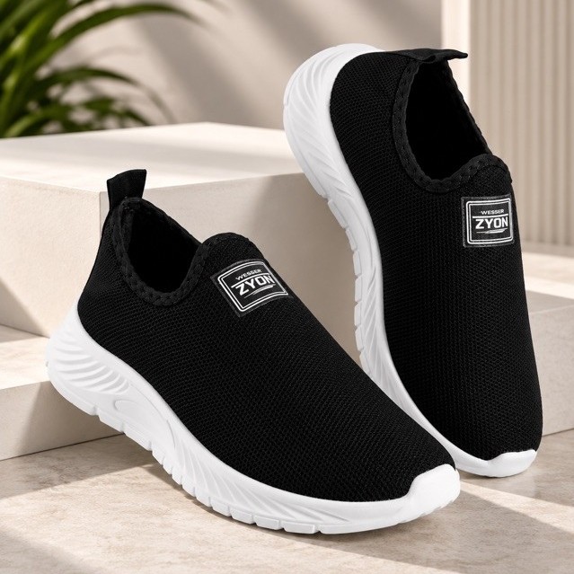 Tênis Confortável Feminino Adulto Ortopédico Slip On Sapato Calce Fácil Leve e Confortável Casual