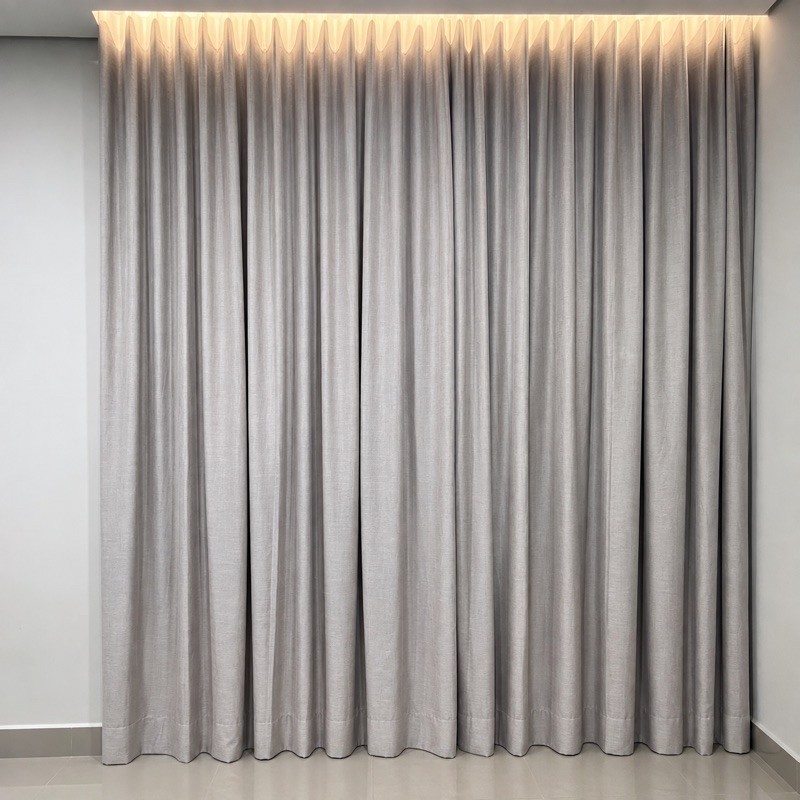 Cortina Trilho Duplo 6,00x2,30/2,40/2,50/2,60/2,70-2,80 Voil Gaze Linho + Forro Blackout 100% Alto Padrão