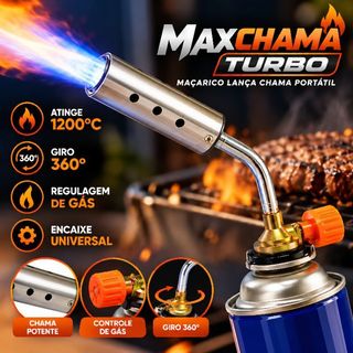 Maçarico Lança Chama Portátil Maxchama Turbo.