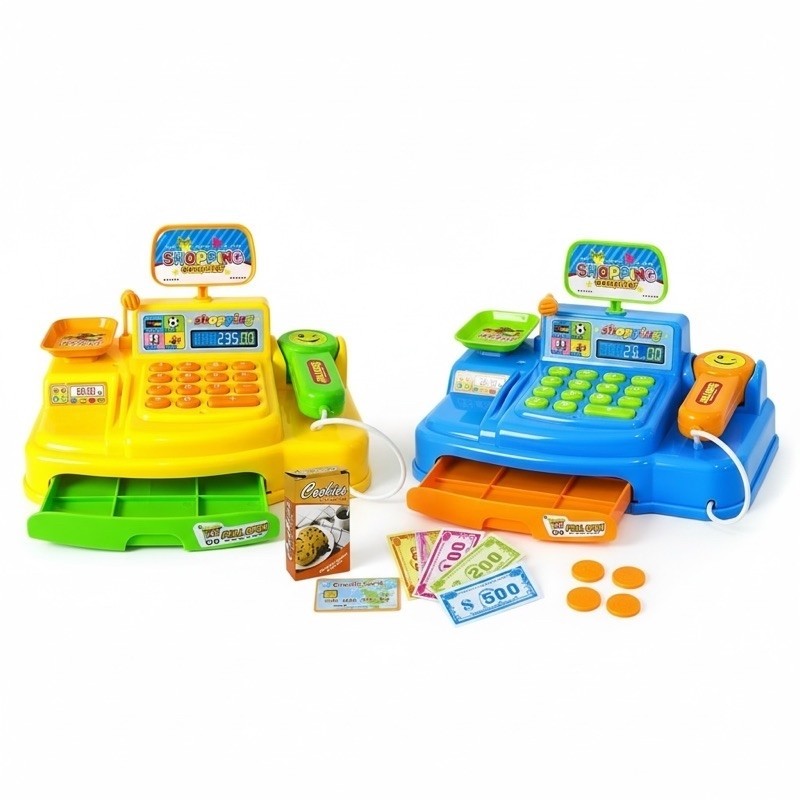 Caixa Registradora Brinquedo Infantil Mercadinho Scanner Luz E Som-Caixa Registradora Infantil com Luz e Som