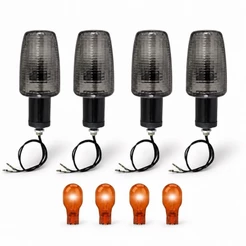 Kit 4 Pisca Seta Moto Titan Fan 150 CG 125 CBX 250 250 2000 á 2013 FUMÊ