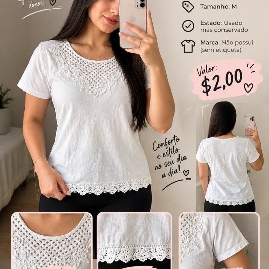 CAMISA BRANCA FEMENINA