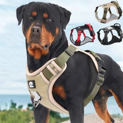 Peitoral Coleira Super Reforçada Refletiva C/ Regulagem Cachorro Grande e Médio Porte Passeio Pet
