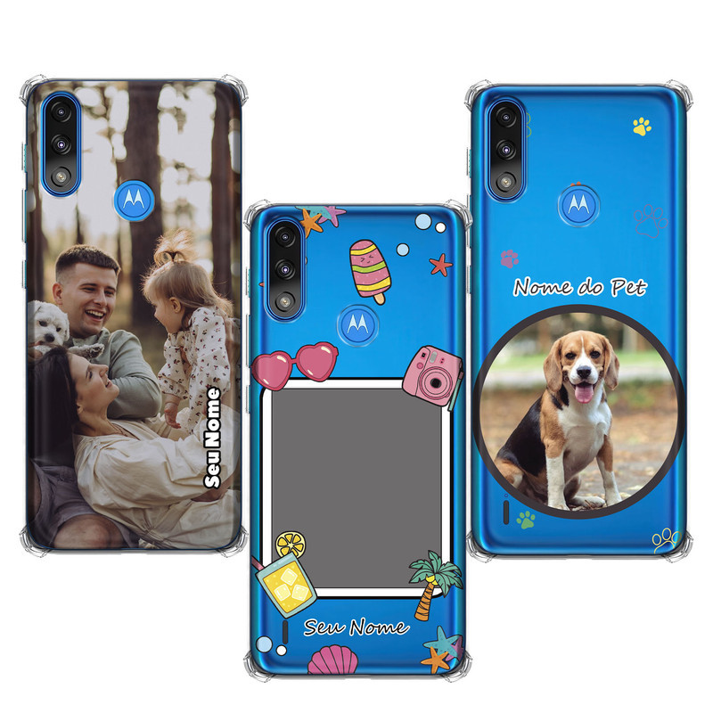 Capinha compatível com Motorola Moto E7 Power - Fotos Personalizadas