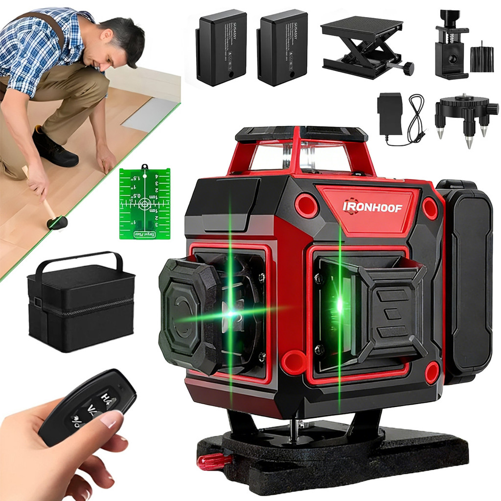 Nivel A Laser 16 Linhas Verde Linha 2 Bateria Recarregável