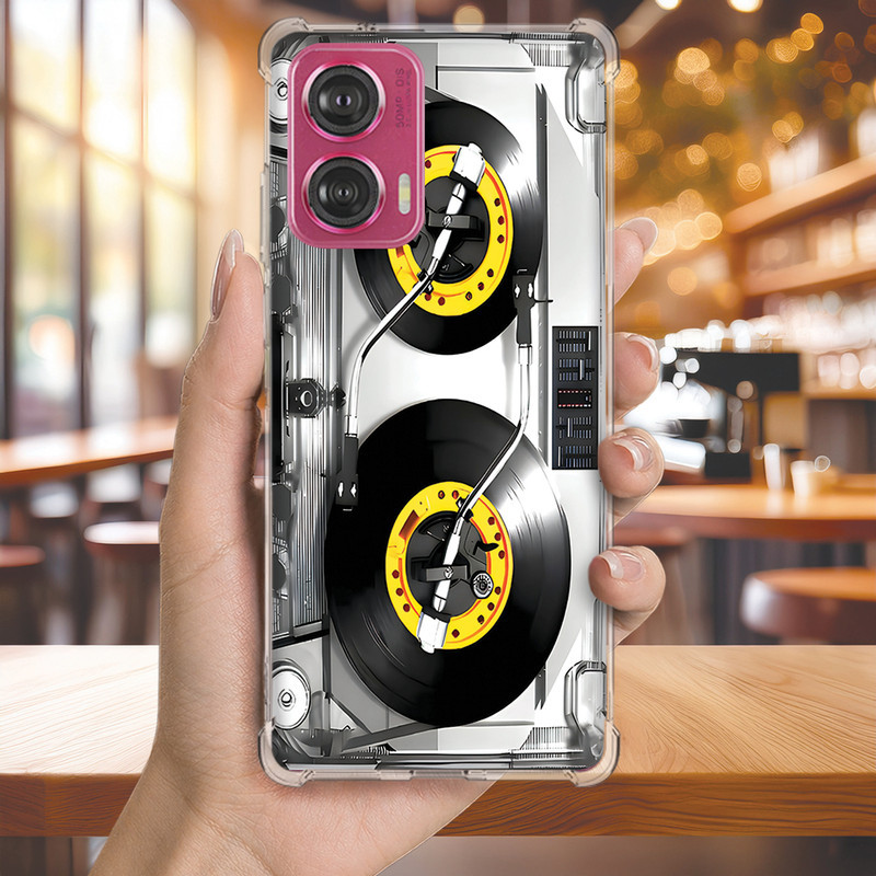 Capa Capinha MOTO G50 G42 G41 G35 G34 G32 G31 G24 G23 Anti-impacto Personalizada musica DJ CASSETE (4138)