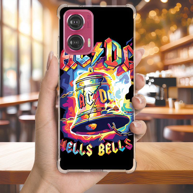Capa Capinha MOTO G75 G73 G71 G62 G60S G60 G55 G54 G52 G50 G42 Anti-impacto Personalizada rock ACDC (4231)