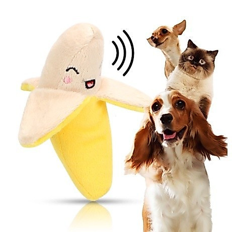 Brinquedo de Pelúcia para Animais de Estimação em Forma de Cão de Desenho Animado, Brinquedo de Pelúcia Fofo para Cães,