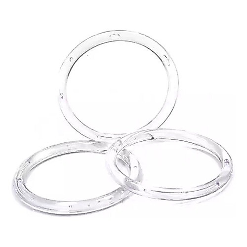 (P) 40 ARGOLAS De Acrílico Base Porta Guardanapos Redonda para Artesanatos