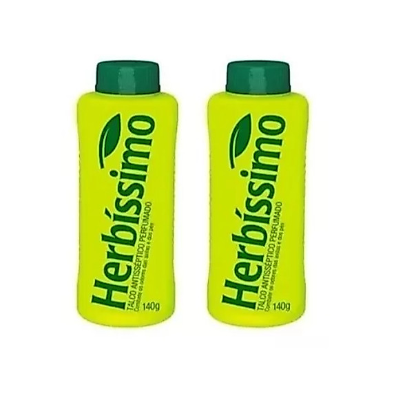 São 2 Talco Antisséptico Perfumado Herbissimo - 140g cada