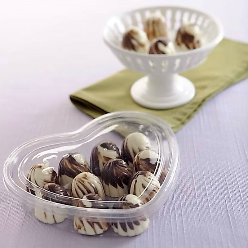 50~250 embalagem CORAÇÃO DE PLÁSTICO para doces GALVANOTEK G620 (CHOCO)