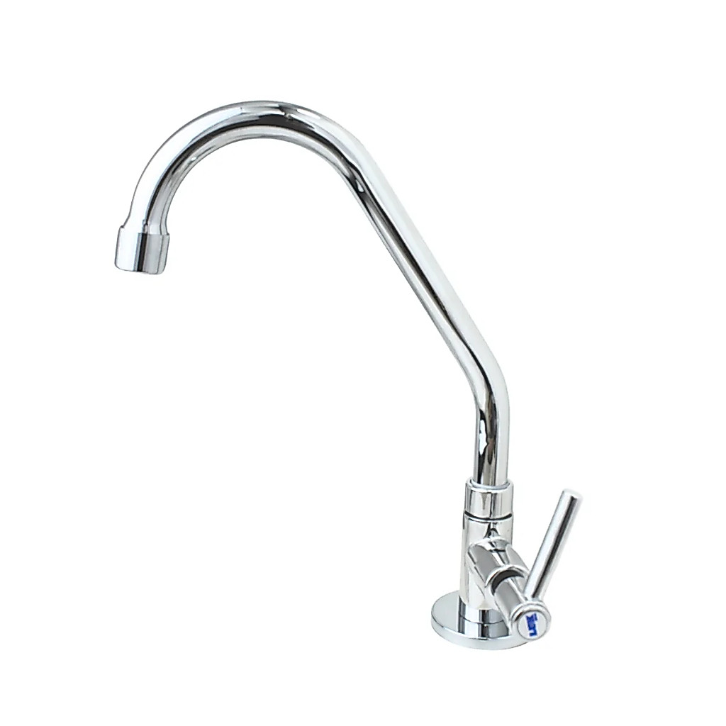 Torneira Cozinha Bica Móvel Metal Cromado Resistente C72 De Bancada Pia Resistente Lavabo Banheiro