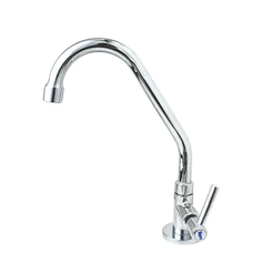 Torneira Cozinha Bica Móvel Metal Cromado Resistente C72 De Bancada Pia Resistente Lavabo Banheiro