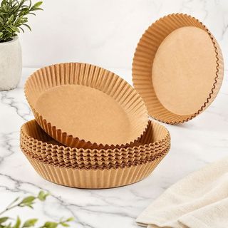 Papel Descartável Air Fryer Antiaderente Para Cozimento 50 Unidades