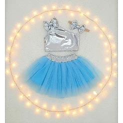 Conjunto Infantil Top Lateral + Saia Tule Festivo KIDS