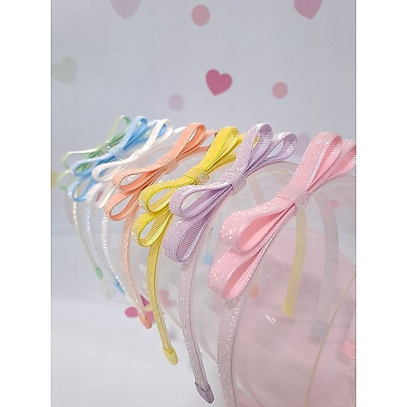 Tiara Infantil com laço e brilho acessório de cabelo menina