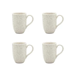Jogo de 4 canecas 350ml Oxford Flat Chuvisco