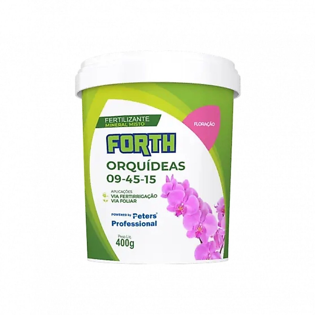 Forth Orquídeas Floração 09-45-15 Adubo Fertilizante 400g