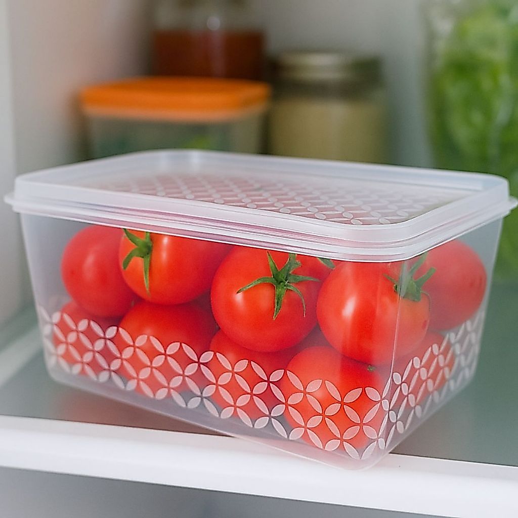Pote Geladeira Plastico Transparente 2l Alimentos Organizador Hermetico Vasilha Tampa Marmita
