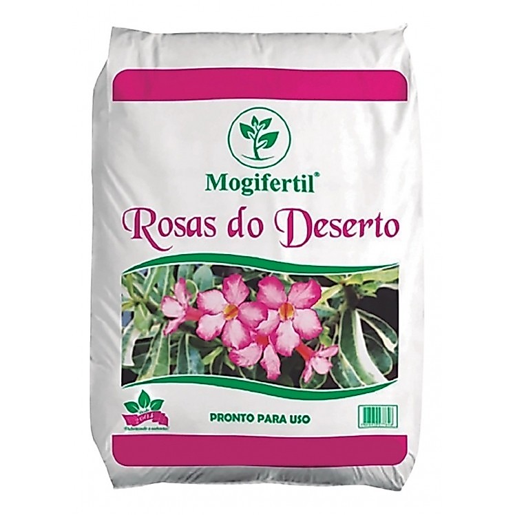 Substrato Rosa Do Deserto adubo composto Orgânico Mogifertil - Flores Vivas, Plantio - 04kg / 20kg