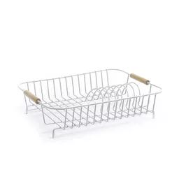 Escorredor de Pratos e Louças Ferro e Madeira Design Moderno e Funcional