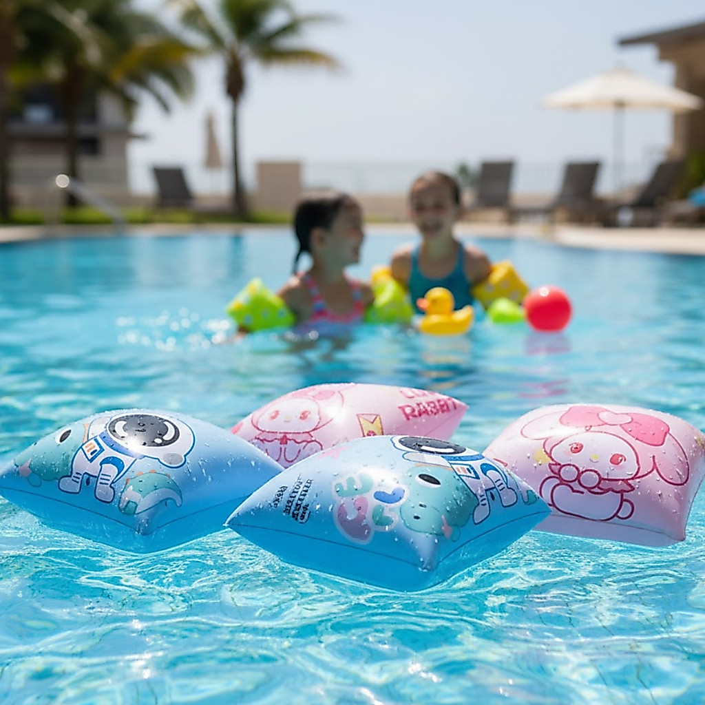 Boia De Braço Inflável Para Crianças Infantil Piscina Praia Diversão Lazer Personagem Menino Menina