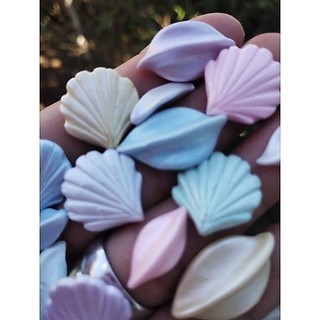 25 Apliques de Biscuit K 453 Conchas do Mar Arte