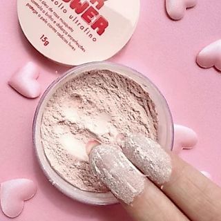 Pó Dapop Rosa Mosqueta Solto Ultrafino Facial Pink Power - Pó facial de Maquiagem
