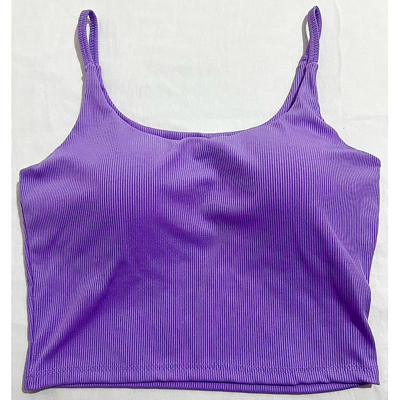 CROPPED CANELADO RIBANA COM BOJO ALÇA FINA COM LAYCRA TENDÊNCIA VERÃO BÁSICO E CONFORTÁVEL