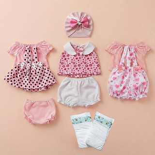 Kit Roupinha Fralda Bebê Reborn Mamãe Reborn Rosa 10 Peças - Veste de 45 a 50cm!