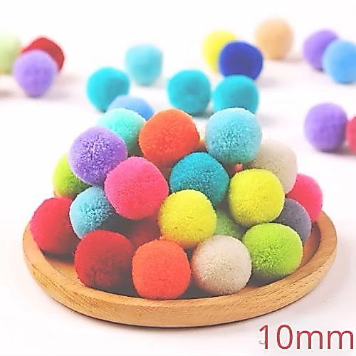 Kit Mini Pompom 1cm Coloridos Sortido Bolinha Poliéster Coloridos — imagem 2 de 2