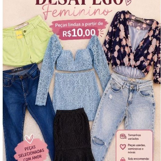 💗 promoção DESAPEGO Saias e sorths FEMININOs variados | PEÇAS vários estilos e tamanhos. brechó