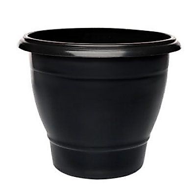 kit 4 Vaso Redondo Preto M de 5L Horta Planta Casa Jardim Mudas Preto
