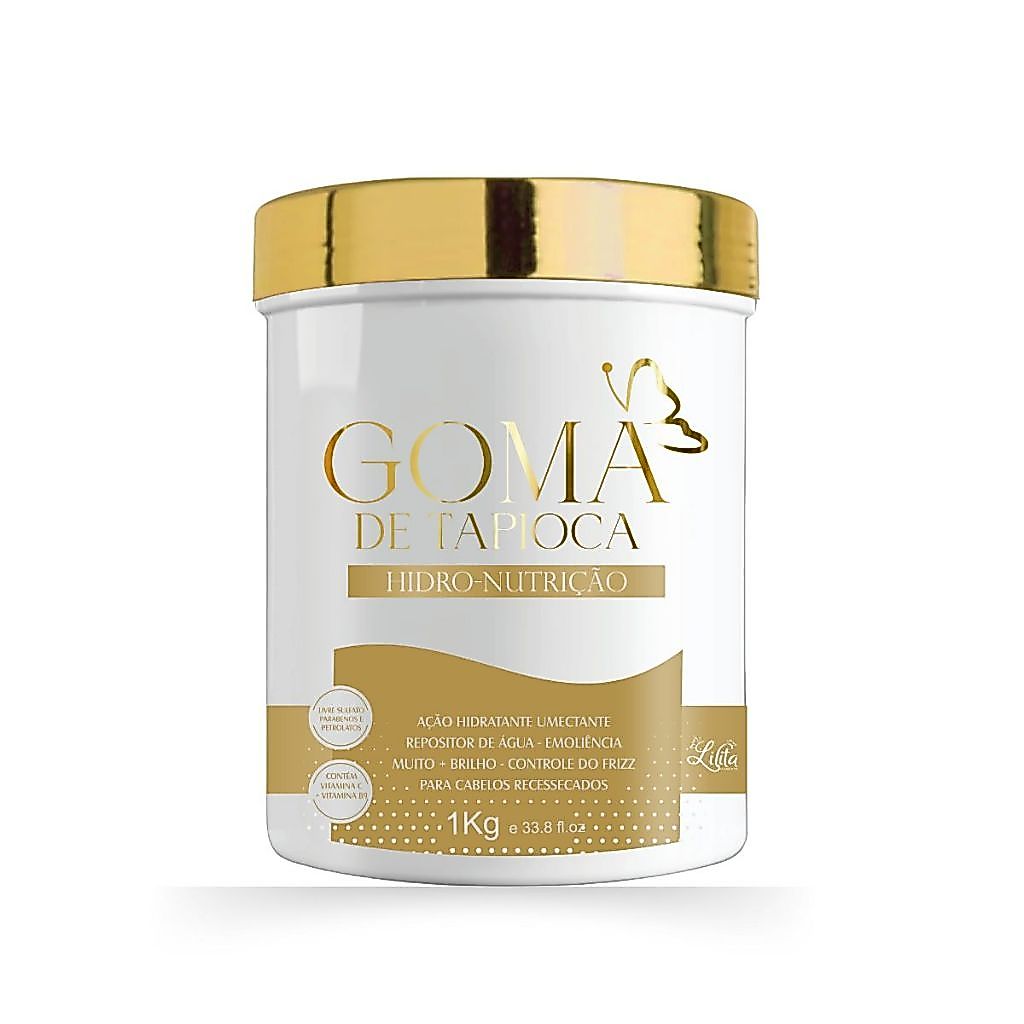 Goma de Tapioca Hidro nutritiva Ação Hidratante Umectante Muito Brilho e Controle do Frizz 1Kg