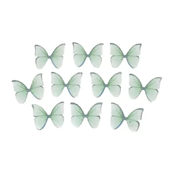 Enfeite decorativo Borboleta Tecido Verde Mesclado - 10uns - Rizzo Confeitaria