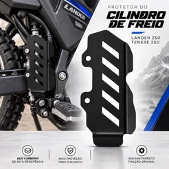 Protetor Reservatório Cilindro de Freio Lander 250 Ténéré 250 Aço e inox