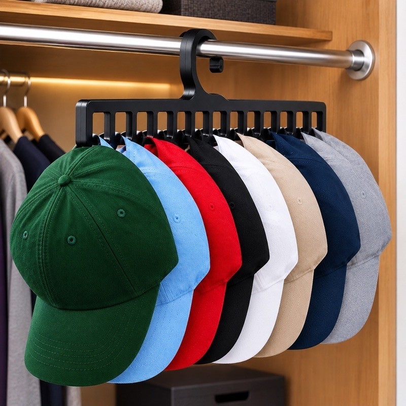 Cabide Organizador de Bonés Suporte para Pendurar Guarda-Roupa