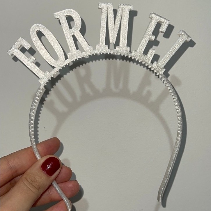 Tiara FORMEI Formatura Brilhante Acessório para Formanda Festa Colação de Grau Fotos Ensaio Fotográfico Personalizada