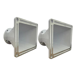 2 CORNETAS BOCAL DE ALUMINIO QUADRADA 2 POL MODELO 1519 CORES SOM AUTOMOTIVO