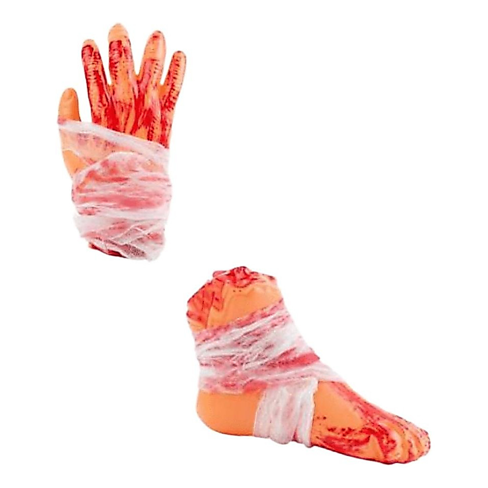 Acessório Decorativo Pé Mão Dilacerado Halloween Enfeite Mes