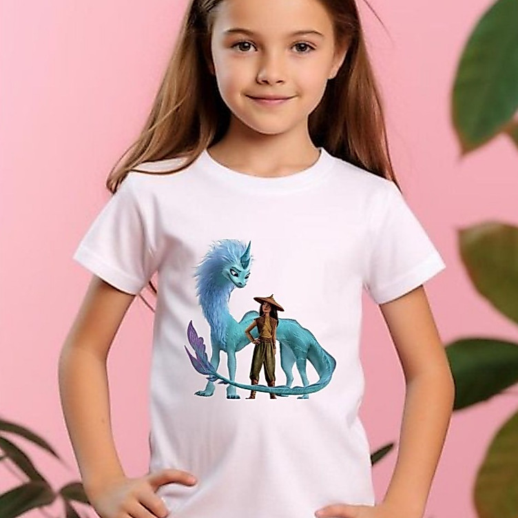 CAMISETA INFANTIL, RAYA E DRAGON, DESENHO ANIMADO, MODA INFANTIL, PERSONAGENS, FILMES, CRIANÇAS, ANIVERSÁRIO