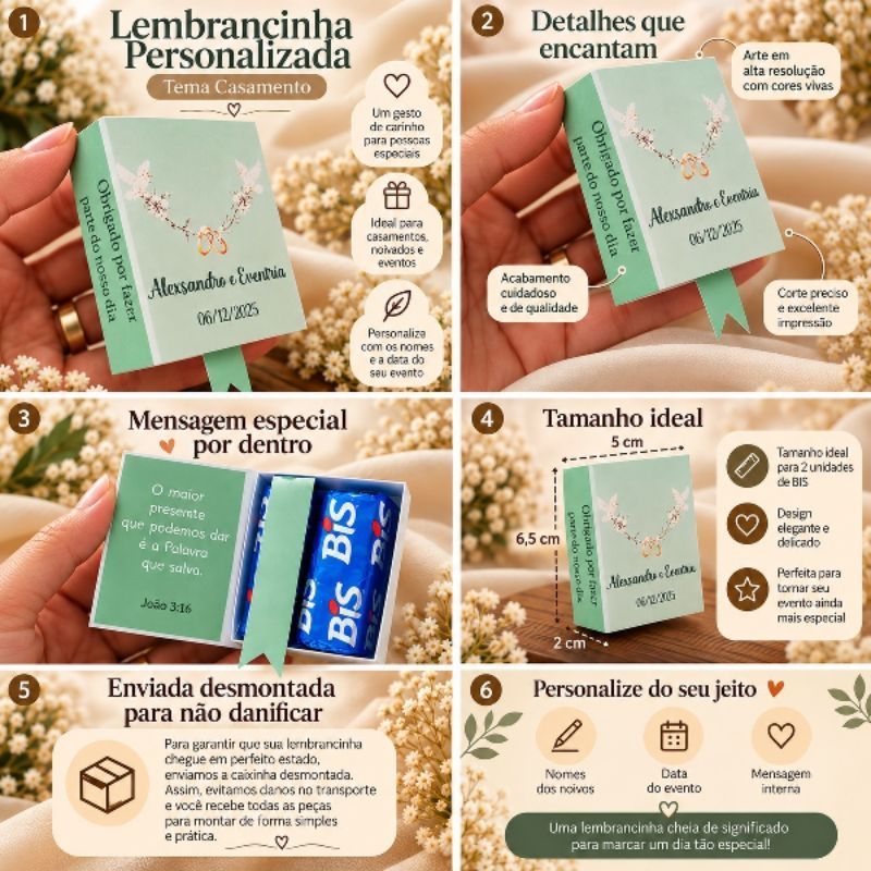 Mini Bíblia Porta Bis Personalizada/Lembrancinha para Casamento e Noivado verde oliva/Lembrancinha para convidados