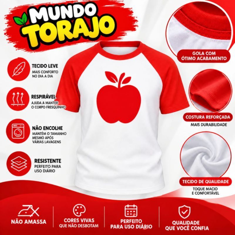 Camiseta do Mundo Torajo Infantil Youtuber Unissex Juvenil Criança Festa Show Presente