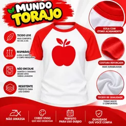 Camiseta do Mundo Torajo Infantil Youtuber Unissex Juvenil Criança Festa Show Presente