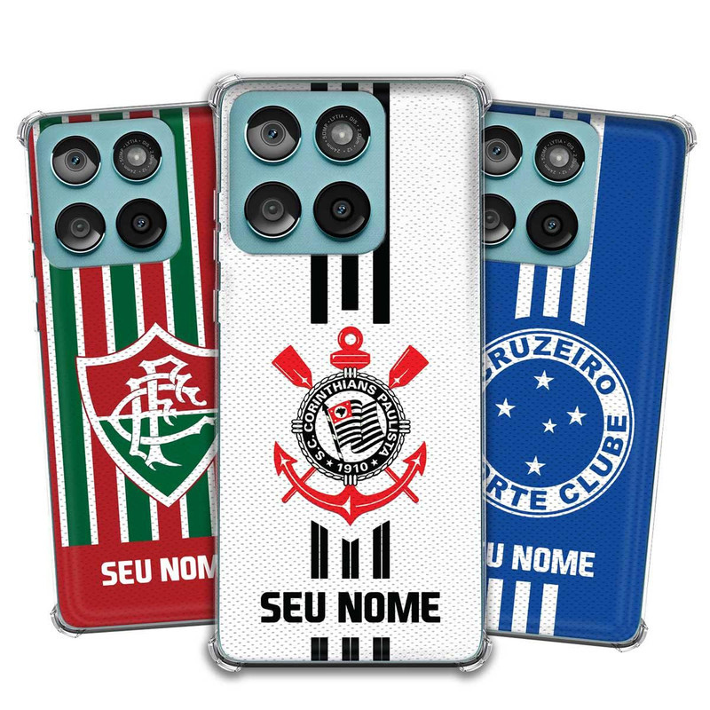 Capa/Capinha - Motorola Moto Edge 60 Pro - Futebol Times do Brasil Personalizada com nome em Oferta na Shopee