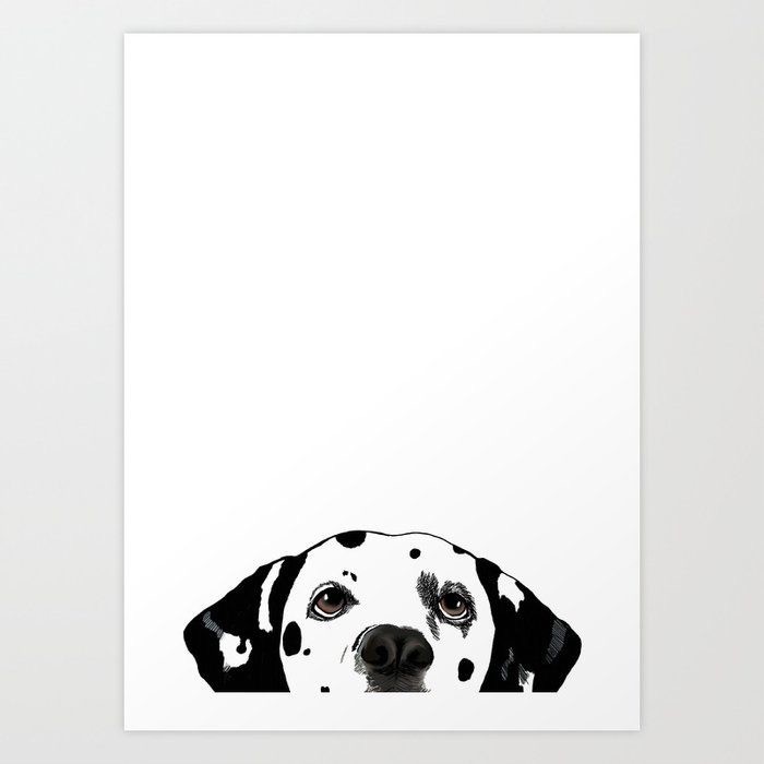Quadros decorativos Cachorro Dálmata Minimalista Pet Lover Infantil Quarto (1 peça)