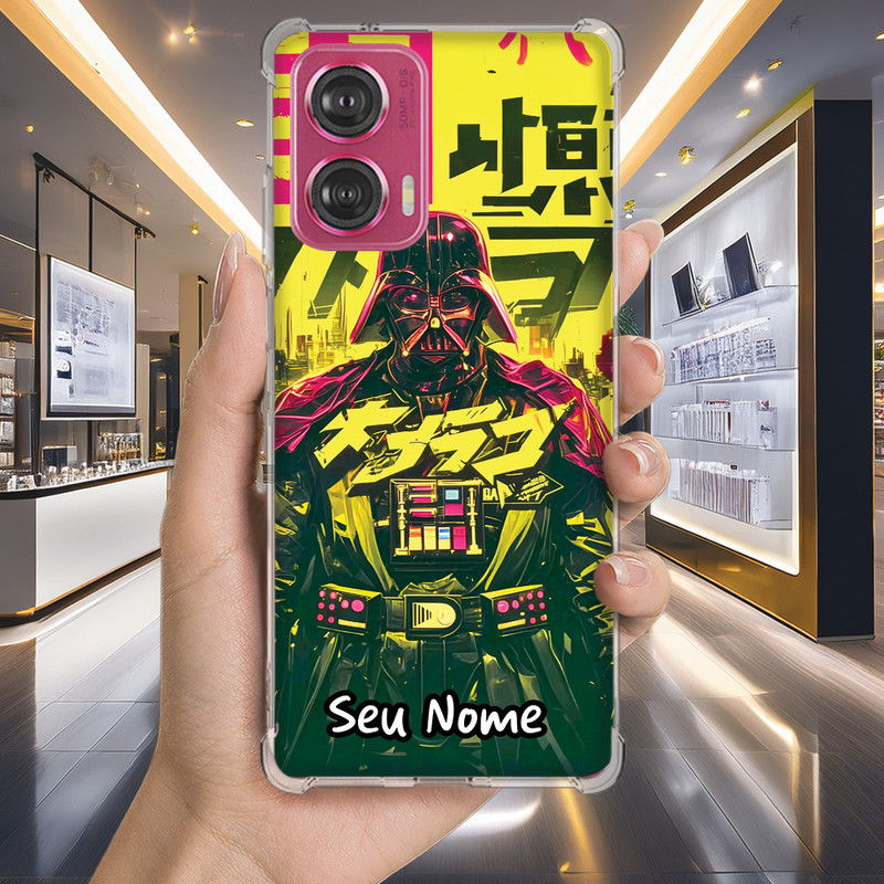 Capa Capinha MOTO G30 G20 G10 G15 G14 G13 G9 POWER PLUS PLAY G8 Anti-impacto Personalizada geek darth VADER nome (3560)