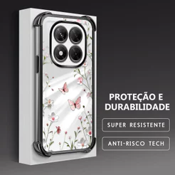 Capinha Anti choque Para Xiaomi Redmi Note 14 Pro 5G Silicone Protetora Case De Celular FS1266