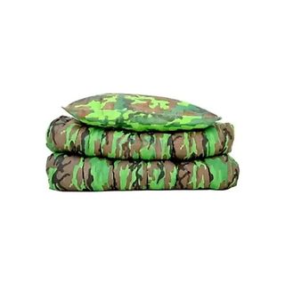 Kit Camping Colchonete Solteiro C/ Travesseiro 1,88 X 78cm Cor Camuflado